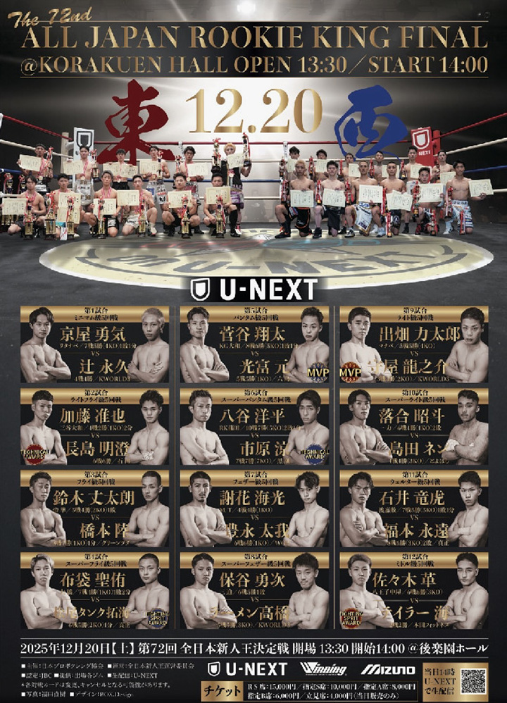 12/20(土)後楽園ホール